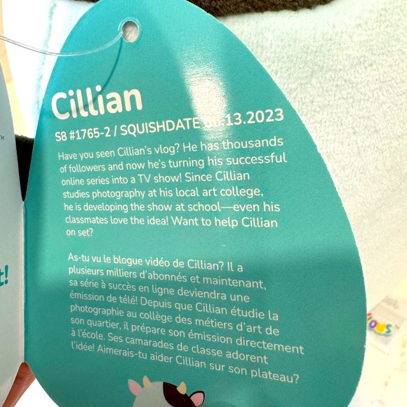 Cillian the Bat Cow Squishmallows 8” NWT - Picture 3 of 4